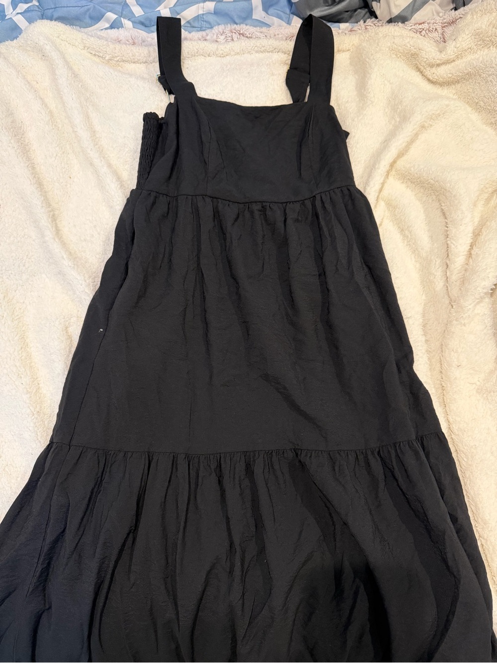 Nine West Black Tiered Sundress with Wide Straps